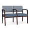 Lesro Lenox 2 Seat Tandem Seating W/ Arm, 44 in W 26 in L 31.5 in H LW2103 - alternate 1